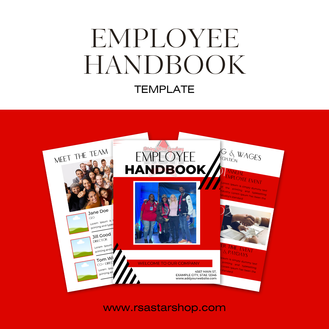 Employee Handbook Template RSA Star Shop